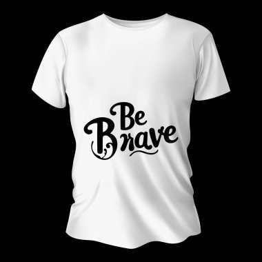 Cesur ve motive edici siyah arka plan üzerine 'Cesur ol' yazılı şık beyaz tişörtler, cesaret ve olumluluğa ilham vermek için yaratıcı bir şekilde tasarlandı. Günlük kıyafet ya da kendini ifade etmek için mükemmel..