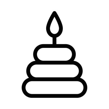 Spa taşı ana hatlı vektör simgesi. Düzenlenebilir vuruş.