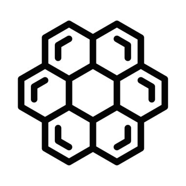 Bal peteği ana hat vektör simgesi. Düzenlenebilir vuruş