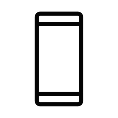 Akıllı telefon simgesinin vektör çizimi. Mobil cihazları, teknolojiyi ve iletişimi temsil etmek için mükemmel. Düzenlenebilir vuruş