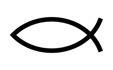 Bir Hristiyan balık sembolünün (Ichthys) temsili. Hıristiyanlığı, inancı ve din kavramlarını temsil etmek için idealdir. Düzenlenebilir vuruş