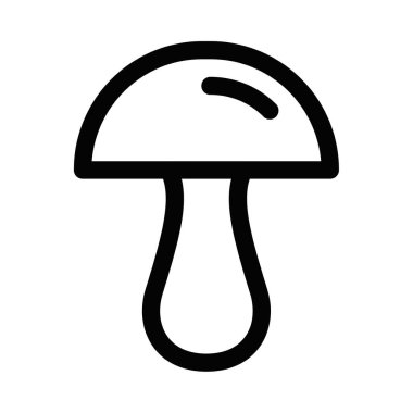 Mantar, yiyecek ve doğayı temsil eden bir mantar ikonu. Düzenlenebilir vuruş