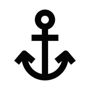 Bir çapanın vektör simgesi, istikrarı, gücü ve deniz temalarını sembolize ediyor. Düzenlenebilir vuruş