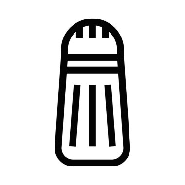 Tuzluk, baharat, mutfak gereçleri ve yemek pişirmeyi temsil eden basit bir vektör ikonu. Düzenlenebilir vuruş.