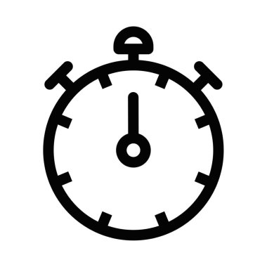 Minimalist vektör kronometre simgesi zamanı, hızı ve doğruluğu simgeliyor. Spor, spor ve zaman yönetimi tasarımları için ideal. Düzenlenebilir vuruş.