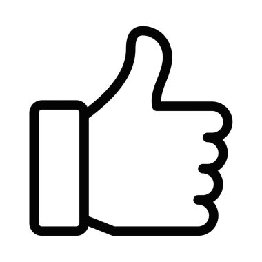 Onaylama simgesinin vektör illüstrasyonu, olumlu geri bildirimi sembolize eder. Düzenlenebilir vuruş