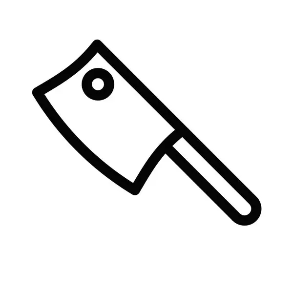 Et satırının vektör simgesi, mutfak ve mutfak tasarımları için ideal, basit siyah-beyaz bir şekilde resmedilmiş. Düzenlenebilir vuruş.