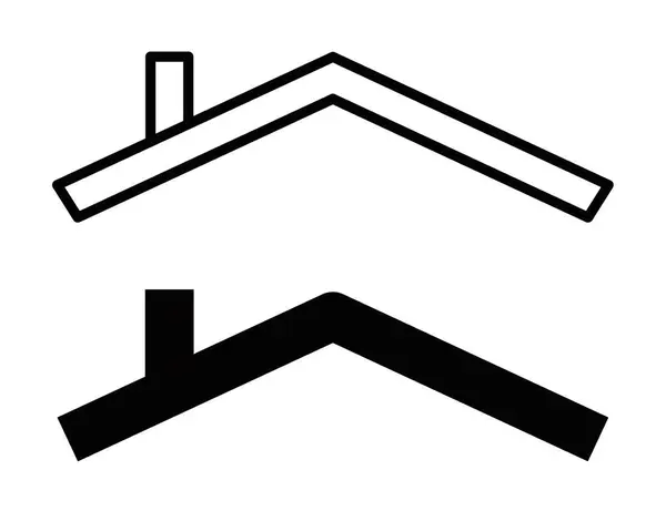 Siyah beyaz bir ev ikonunun vektör çizimi. Gayrimenkul, inşaat ve ev tasarımları için mükemmel. Düzenlenebilir vuruş
