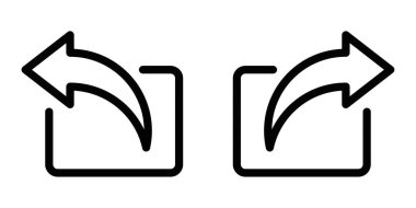 Paylaşılan ok simgelerinin vektör illüstrasyonu, içerik, sosyal medya ve iletişim kavramlarını paylaşmak için mükemmel. Düzenlenebilir vuruş