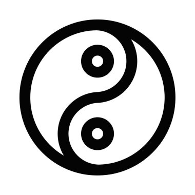 Yin-yang sembolü minimalist bir dizaynda denge, ikilik ve ahengi temsil eder. Felsefe ve maneviyatla ilgili projeler için harika. Düzenlenebilir vuruş