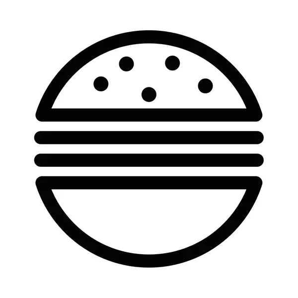 Siyah çizgili bir hamburger. Fast food, yemek ya da yemekleri temsil eder. Düzenlenebilir vuruş