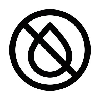 Su damlasının vektör simgesi çizilmiş, su, kuraklık ya da kuraklık göstermiyor. Çevre ve kısıtlama temaları için uygun. Düzenlenebilir vuruş.