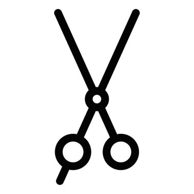 Makas simgesi, vektör illüstrasyonu. Düzenlenebilir vuruş.