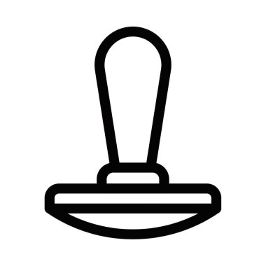 Taslak biçiminde basit bir kauçuk damga simgesi. Düzenlenebilir vuruş.