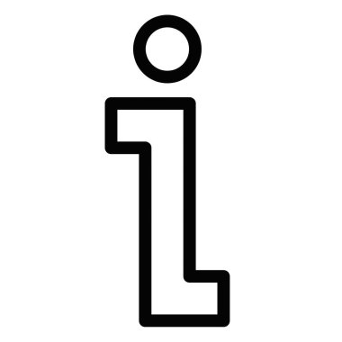 Bilgi ana hatları vektör simgesi. Düzenlenebilir vuruş.