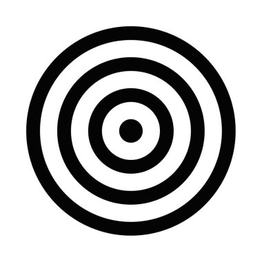 Hedef odak çizgisi vektör simgesi. Düzenlenebilir vuruş.