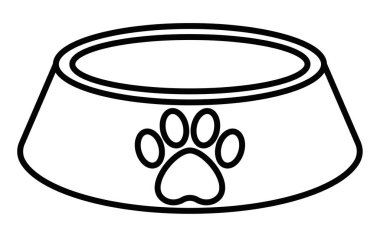 Hayvan bakımı için patisi olan köpek tasarımı ikonu. Düzenlenebilir vuruş.