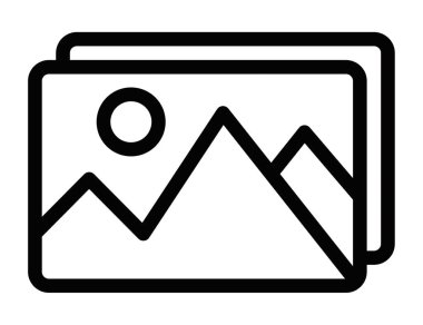 Resim galerisi ana hatları simgesi. Düzenlenebilir vuruş.