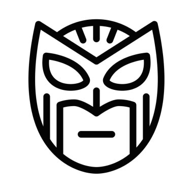 Ana hatlarıyla süper kahraman maskesi ikonu. Düzenlenebilir vuruş.