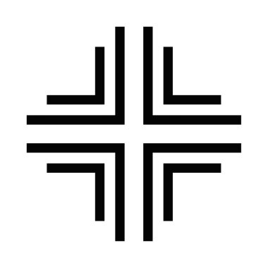 Crosshairs vektör simgesi taslak biçiminde. Düzenlenebilir vuruş.