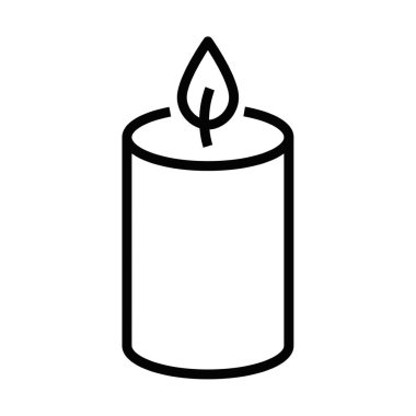 Alevli yanan bir mumun ana simgesi. Düzenlenebilir vuruş