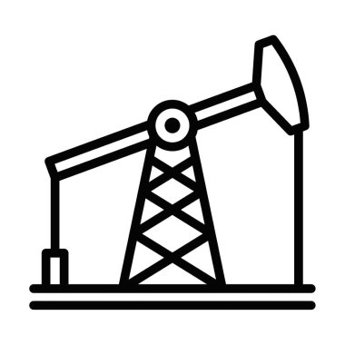 Petrol pompalama vektör simgesi ana hatlarıyla. Düzenlenebilir vuruş