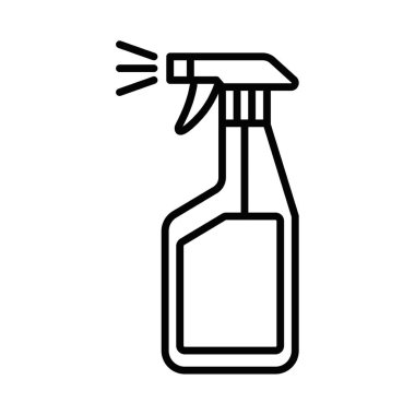 Basit taslak biçiminde sprey şişe vektör simgesi. Düzenlenebilir vuruş