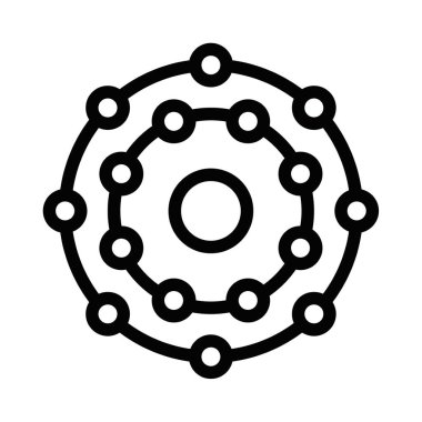 Moleküler yapısı olan antioksidan vektör ikonu. Düzenlenebilir vuruş