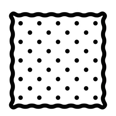 Noktalı dokusu ve dalgalı kenarları olan kraker vektör simgesi. Düzenlenebilir vuruş