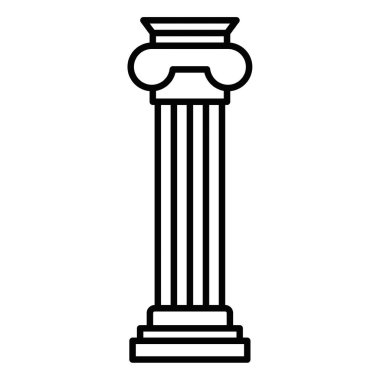 Satır biçiminde klasik sütun vektör simgesi. Düzenlenebilir vuruş