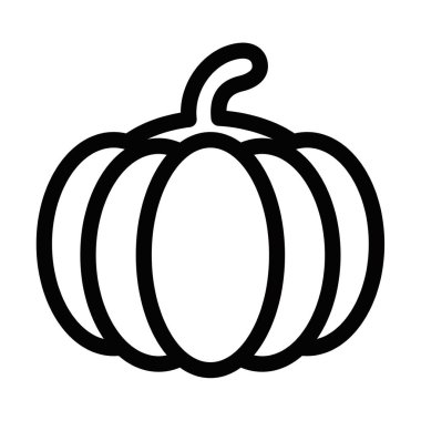 Sonbahar temaları için balkabağı vektör simgesi. Düzenlenebilir vuruş