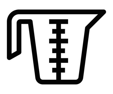 Hacim işaretli fincan vektör simgesi ölçülüyor. Düzenlenebilir vuruş