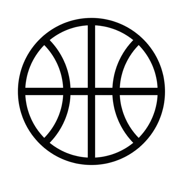 Basketbol ikonu minimalist taslak tarzında. Düzenlenebilir vuruş.