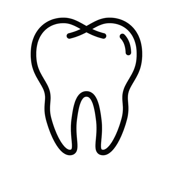 Diş bakımını sembolize eden bir diş ikonu. Düzenlenebilir vuruş.