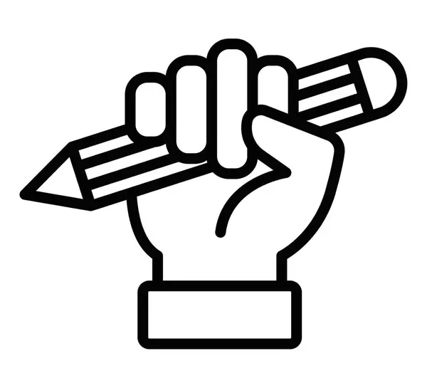 Kalemi kalın bir taslak şeklinde yumrukla tut. Düzenlenebilir vuruş.