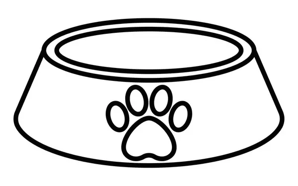Hayvan bakımı için patisi olan köpek tasarımı ikonu. Düzenlenebilir vuruş.