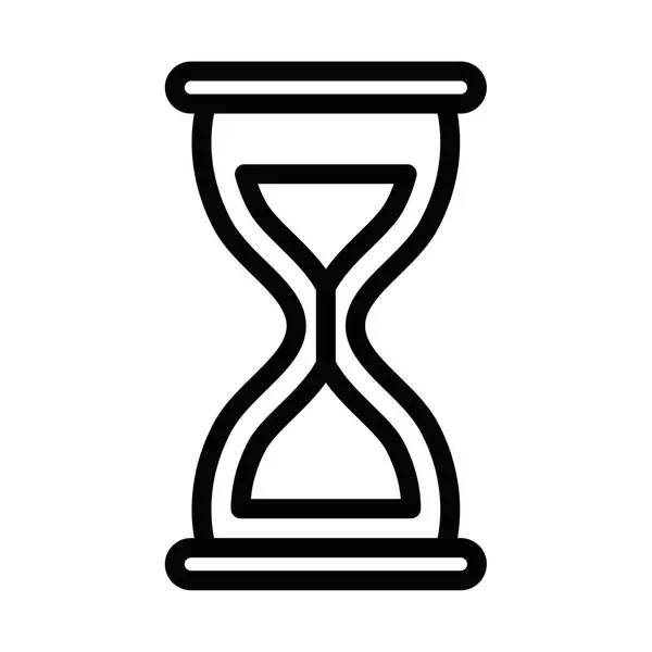 Ayrıntılı dış hatları olan klasik kum saati ikonu, vektör çizimi. Düzenlenebilir vuruş