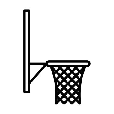 Basketbol potası ve net vektör ikonu. Düzenlenebilir vuruş