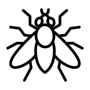 Ayrıntılı kanatları ve vektör tasarımı olan ana hatlı simge ile uç. Düzenlenebilir vuruş.