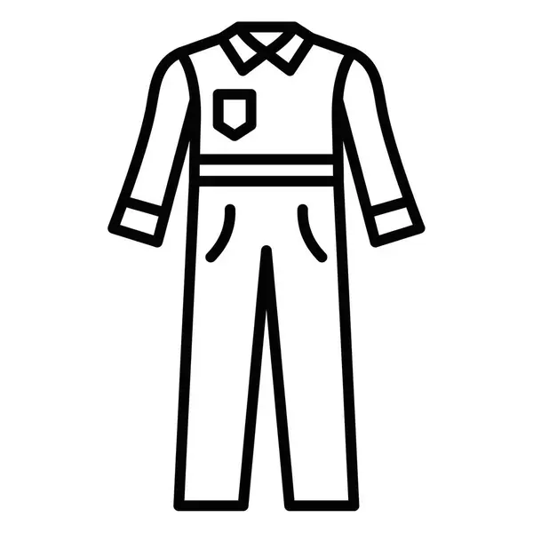 Endüstriyel kullanım için cepleri simgeli iş tulumu. Düzenlenebilir vuruş