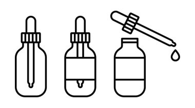 Damlalıklı serum şişelerinin ana simgesi. Düzenlenebilir vuruş