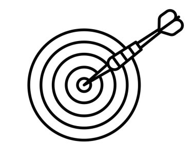 Dartlı bir hedefin ana simgesi. Düzenlenebilir vuruş