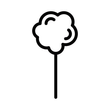 Siyah çizgili pamuk helva ikonu. Düzenlenebilir vuruş