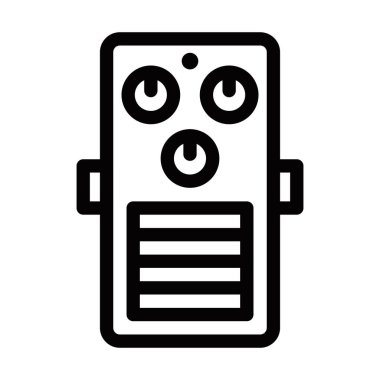 Gitar etkisi müzik ve ses işleme için pedal vektör simgesi. Düzenlenebilir vuruş