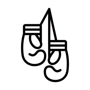 Dövüş, antrenman ve spor müsabakaları için boks eldiveni ikonu. Düzenlenebilir vuruş