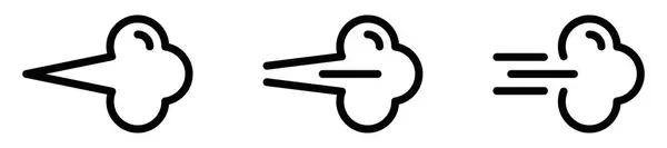 Minimalist tarzda hava veya buhar ikonu. Düzenlenebilir vuruş