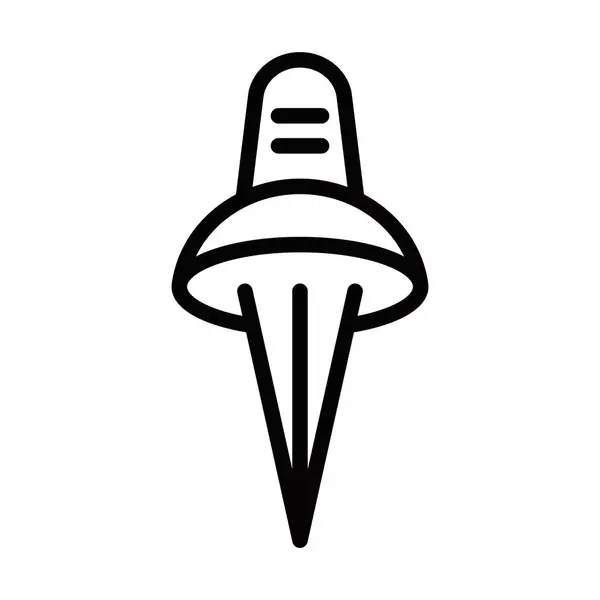 Taslak biçiminde minimalist iğne simgesi. Düzenlenebilir vuruş