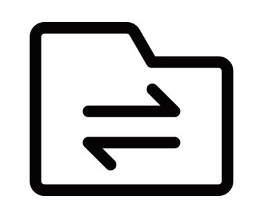 Okları ve belgesi olan veri aktarım simgesi. Düzenlenebilir vuruş