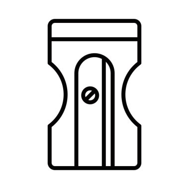 Kalem açması için bıçaklı kalem açacağı. Vektör simgesi. Düzenlenebilir vuruş