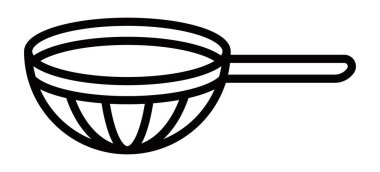 Mutfak süzgeci vektör simgesi. Düzenlenebilir vuruş